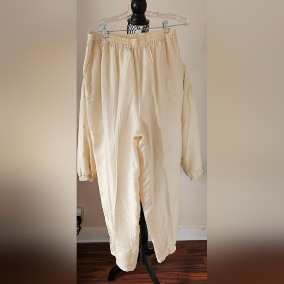 Vintage Off White Silk Jogger XL - Picture 2 of 3